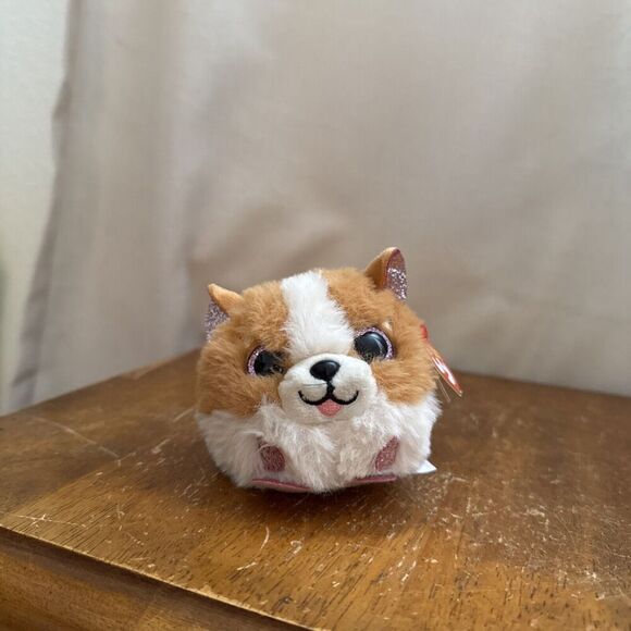 Ty Puffies (Beanie Balls) Plush - TANNER the Brown Dog (4 inch) NEW 2022 MWMTs - Picture 9 of 9